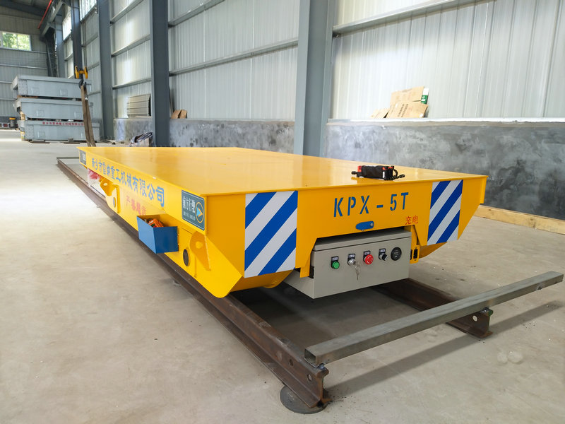 çelik boru 5 ton batarya demiryolu transfer trolley