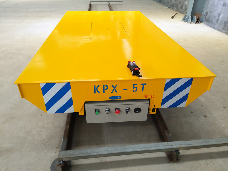 çelik boru 5 ton batarya demiryolu transfer trolley